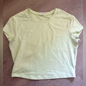 Alo Yoga Lime Green Crop Shirt